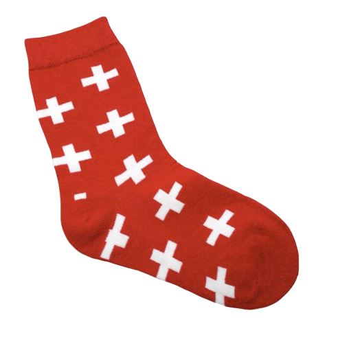 Chaussettes croix suisse (taille 35-38)