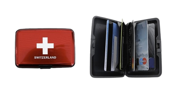 "Switzerland"-Etui für Kreditkarten, Anti-RFID