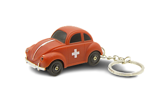 Porte-clés voiture rouge avec son et lumière