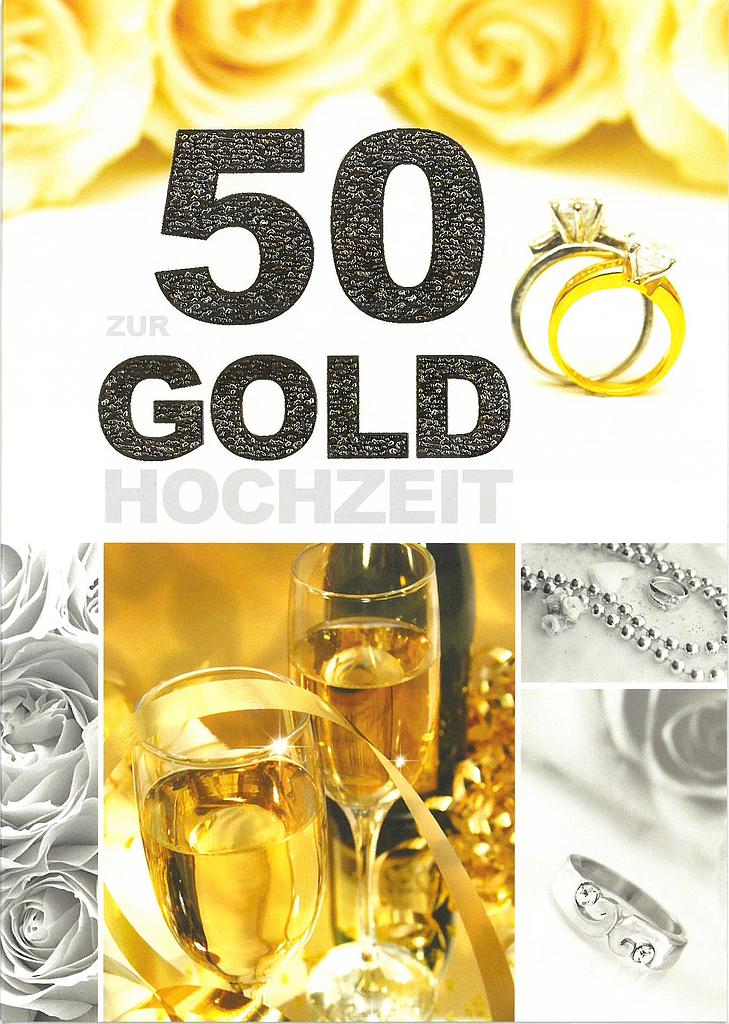 Karte Goldhochzeit (50.)