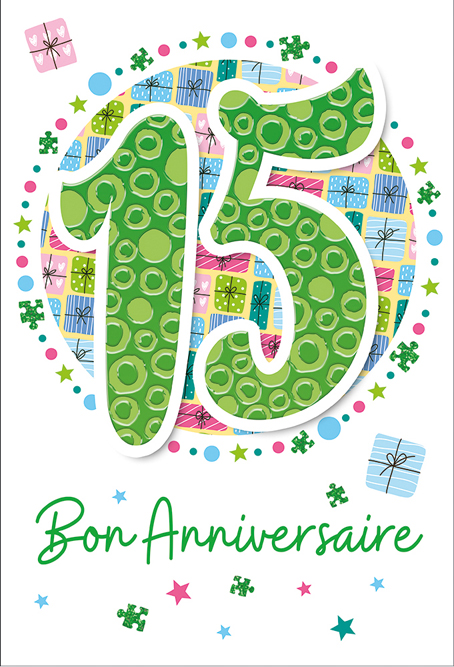 Carte Anniv. 15 ans