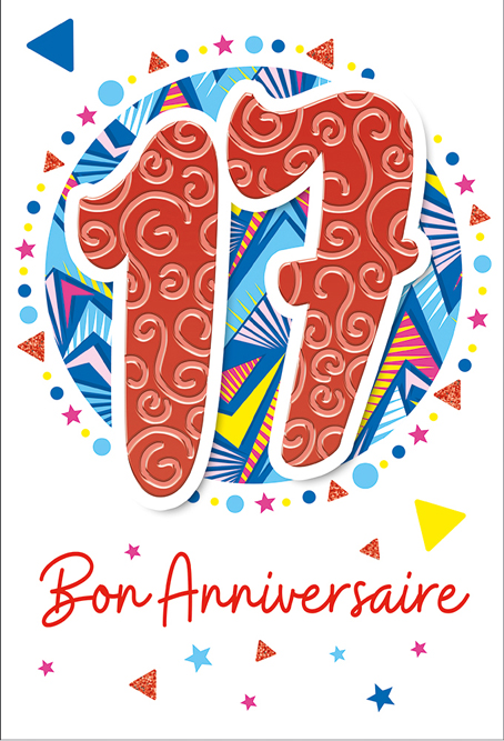 Carte Anniv. 17 ans
