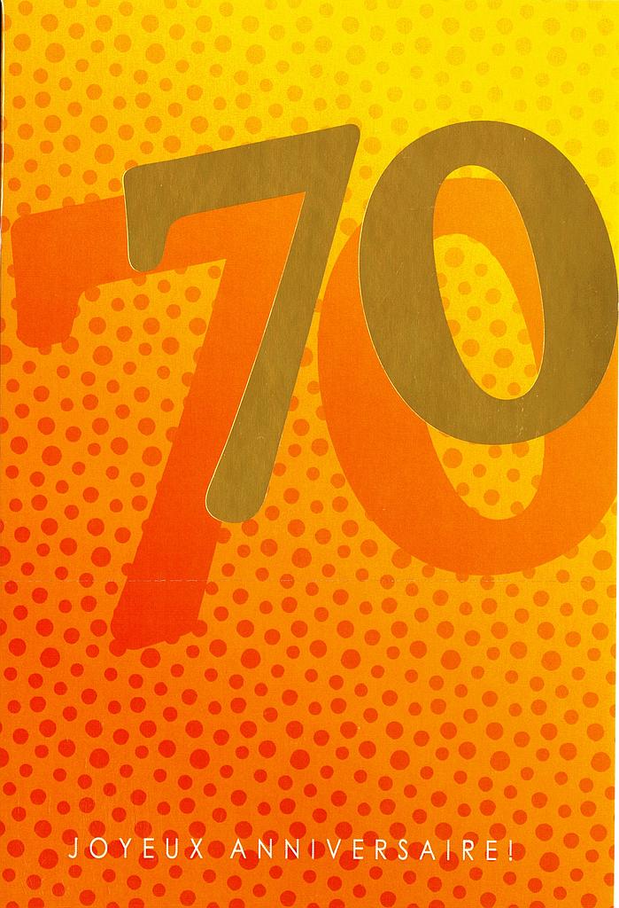 Carte Anniversaire 70 ans
