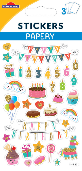Autocollants Happy Birthday