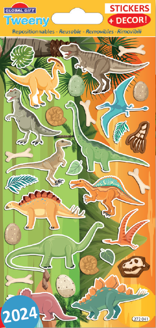 Autocollants + décor dinosaures