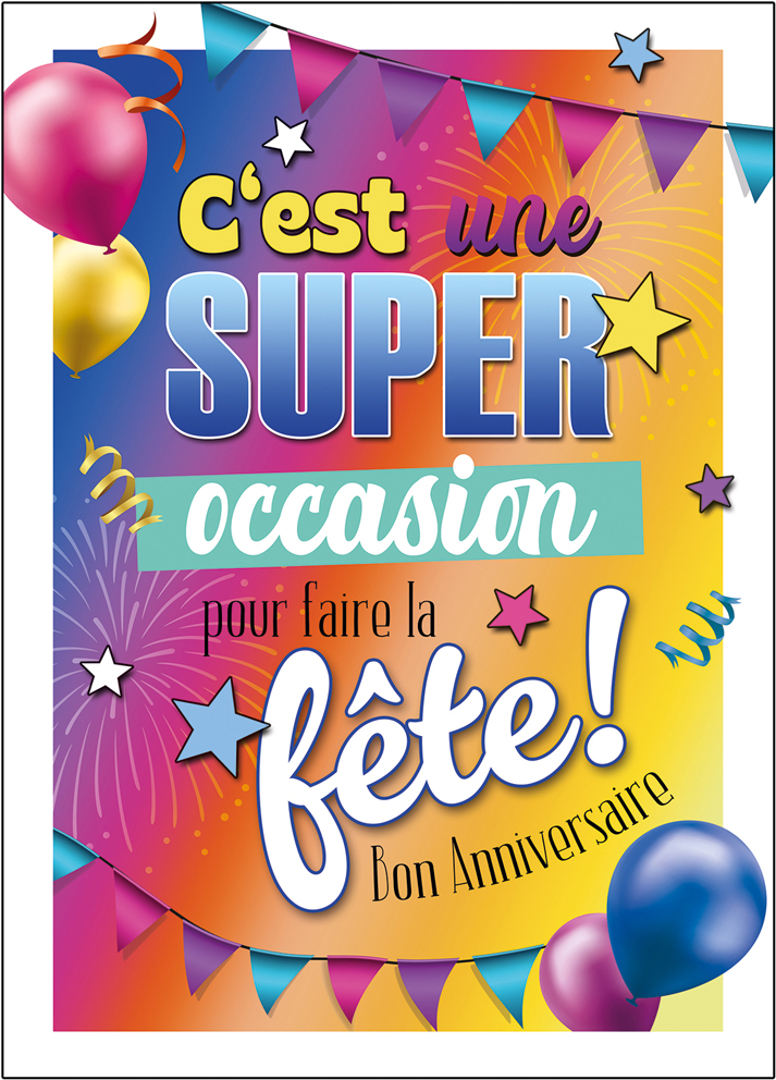 Carte A4 Anniversaire