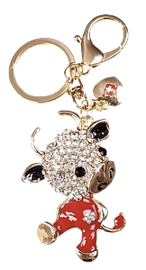 Porte-clés vache avec strass