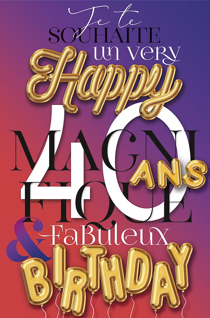 Carte Anniv. âge fixe