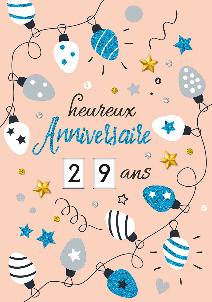 Carte A4 Anniversaire