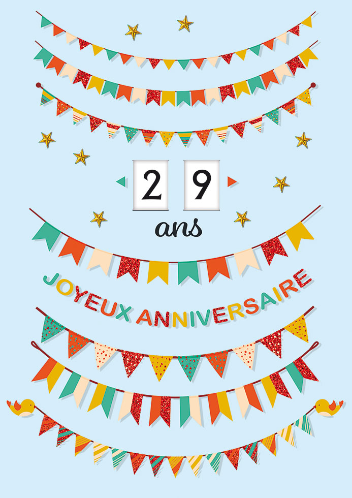 Carte A4 Anniversaire