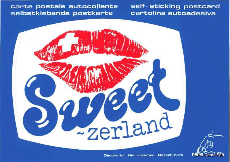 Postcards SK 240 Stickers 'Sweet~zerland'