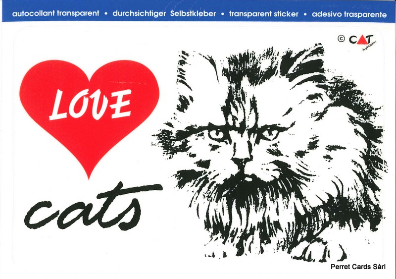 Postcards SK 398 Stickers LOVE CATS