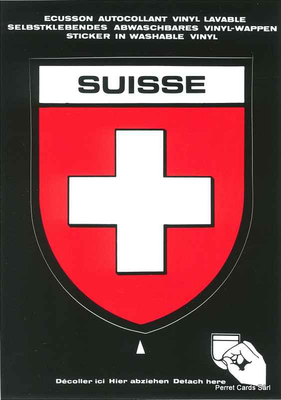 Postcards SK 245 Stickers croix SUISSE