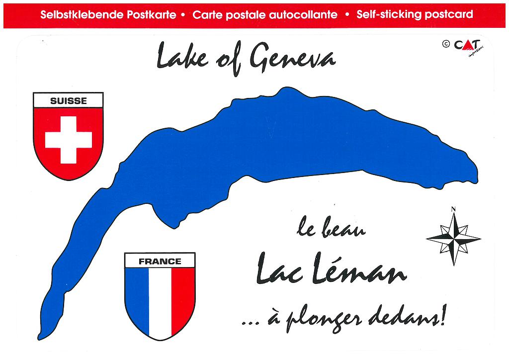 Postcards SK 403 Stickers Lake of Geneva (lac Léman)