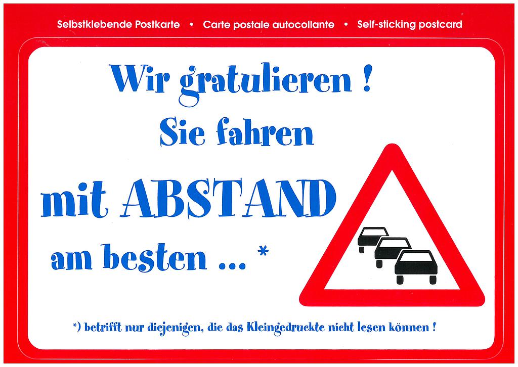 Postcards SK 522 Stickers ABSTAND