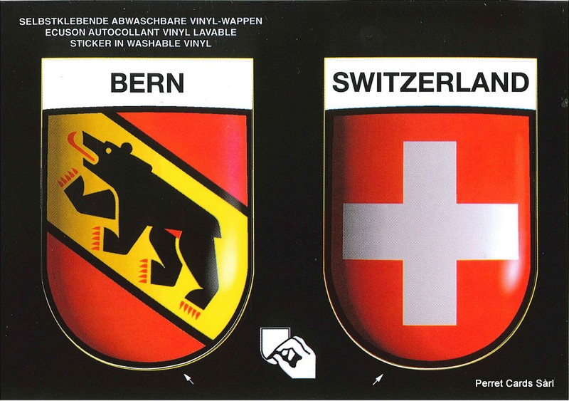 Postcards SK 324 Stickers BERN + SWITZERLAND
