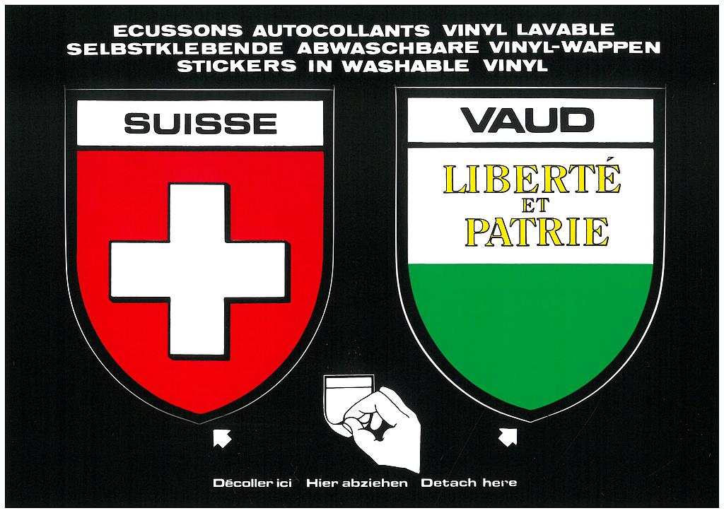 Postcards SK 366 Stickers SUISSE + VAUD