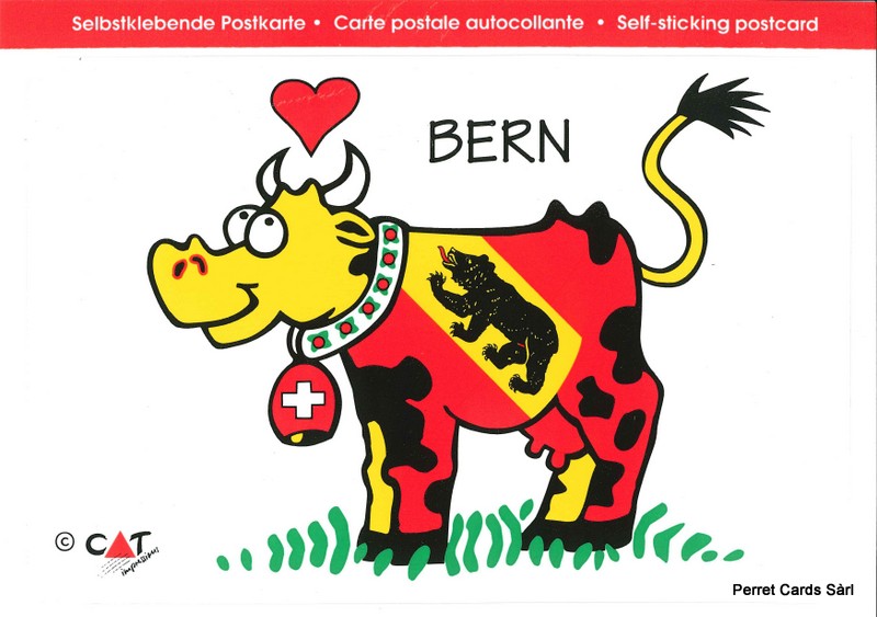 Postcards SK 442 Stickers BERN (Kuh)