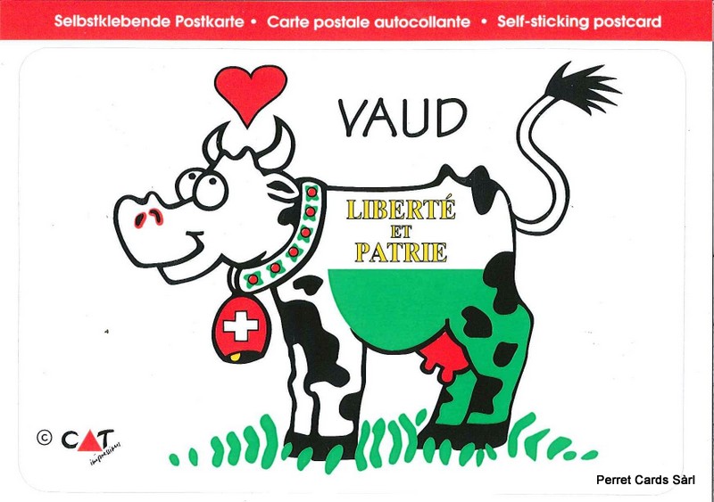 Postcards SK 447 Stickers VAUD (vache)