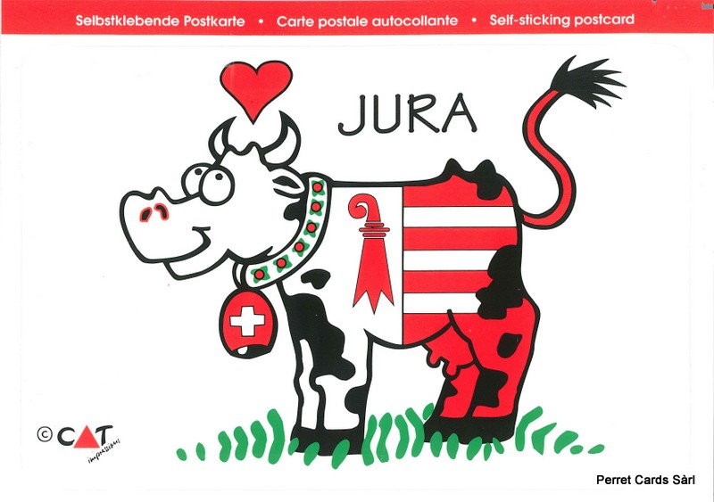 Postcards SK 524 Stickers Jura (Kuh)