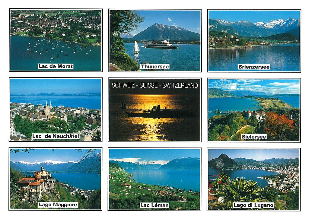 Postcards 16345 Schweizer Seen