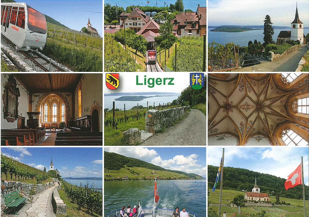 Postcards 27302 Ligerz, Prêles, île St-Pierre