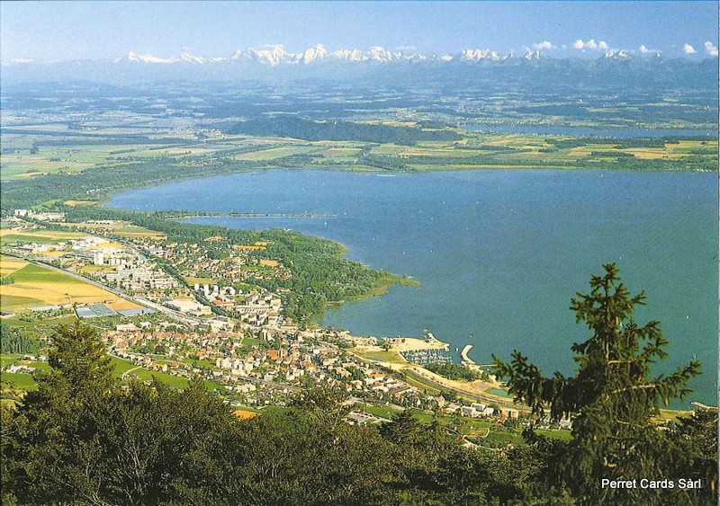 Postcards 20211 Neuchâtel, Vue du Belvédère de Chaumont