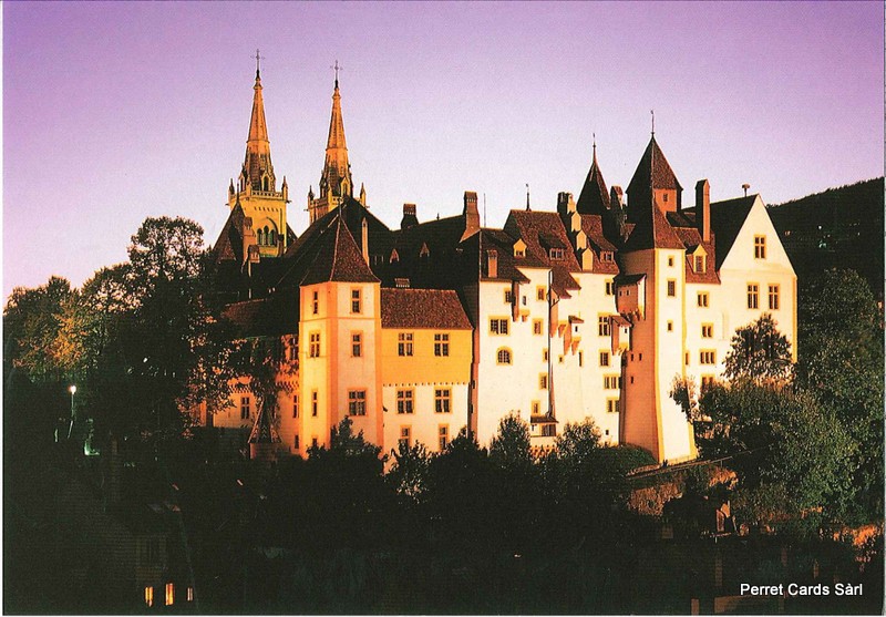 Postcards 12x17cm 40103 Neuchâtel, le château