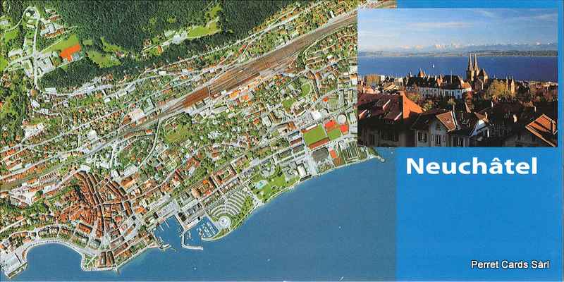 Postcards Pano 45286 Neuchâtel (Neuenburg)