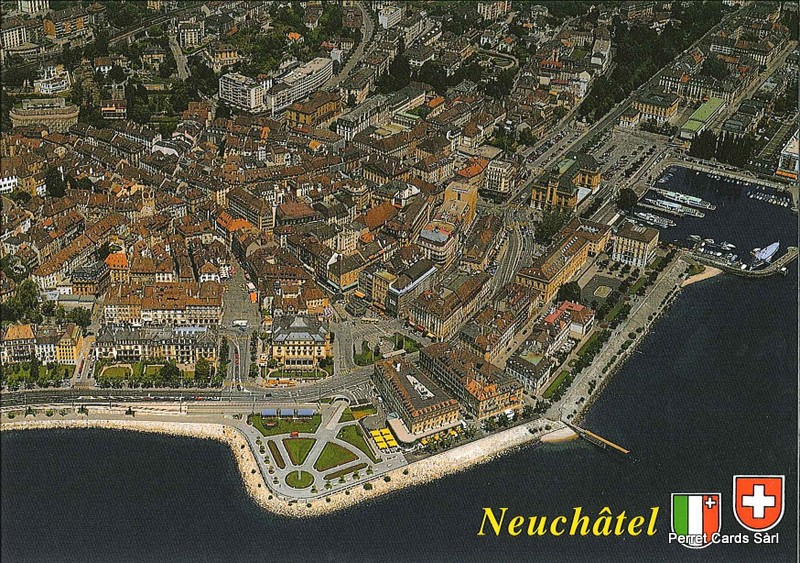 Postcards 17009 Neuchâtel (Vue aérienne)