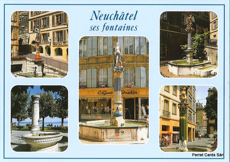 Postcards 20209 Neuchâtel et ses fontaines