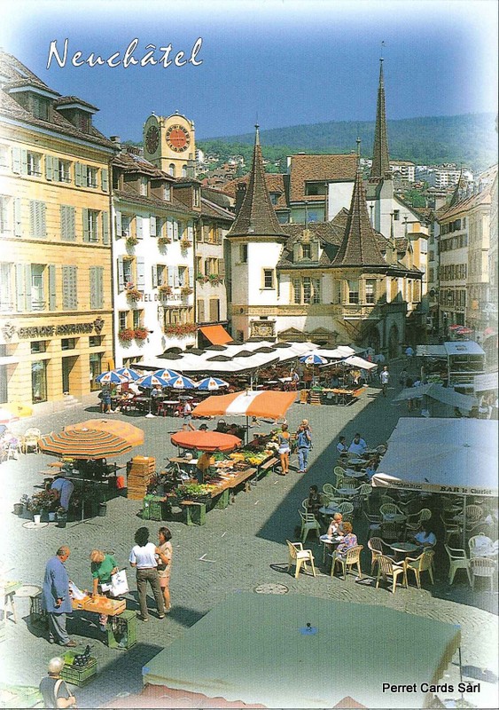 Postcards 20288 Neuchâtel, Place des Halles
