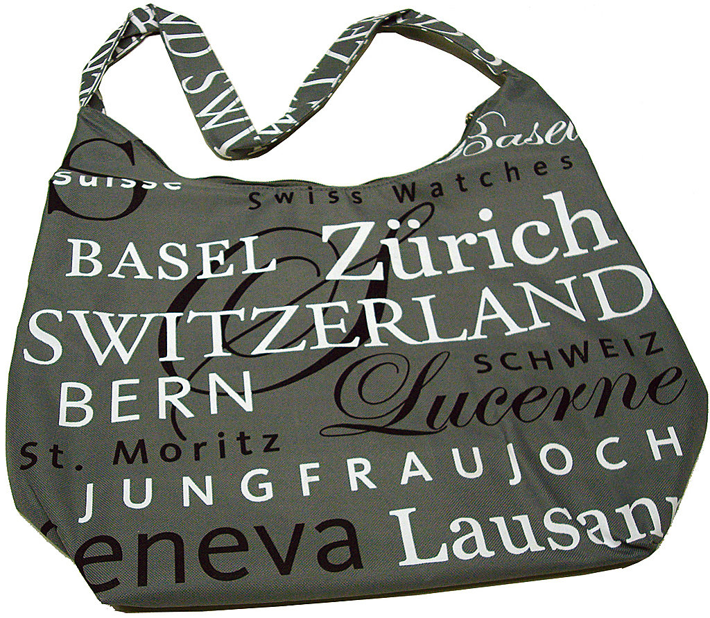 Sac polyester 44cm gris