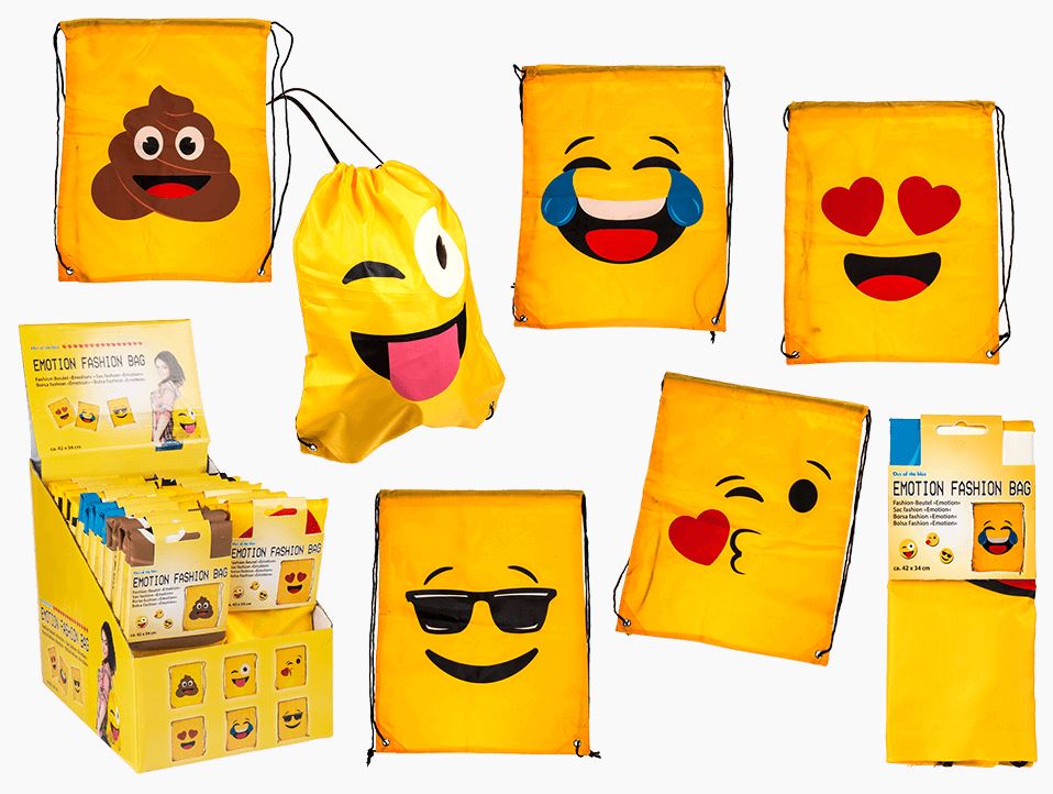 Sacs de gymn "Emojis" 7.90 x24 par display (6 suj.)