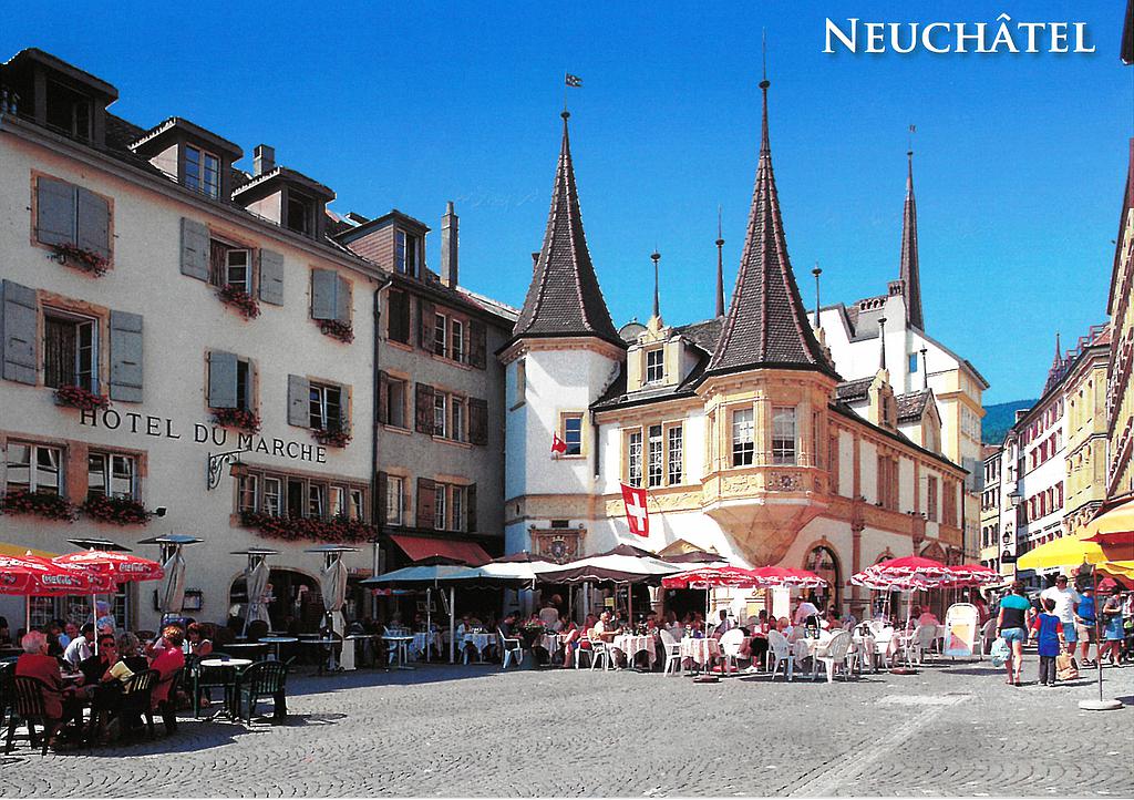 Postcards 28951 Neuchâtel, Place des Halles