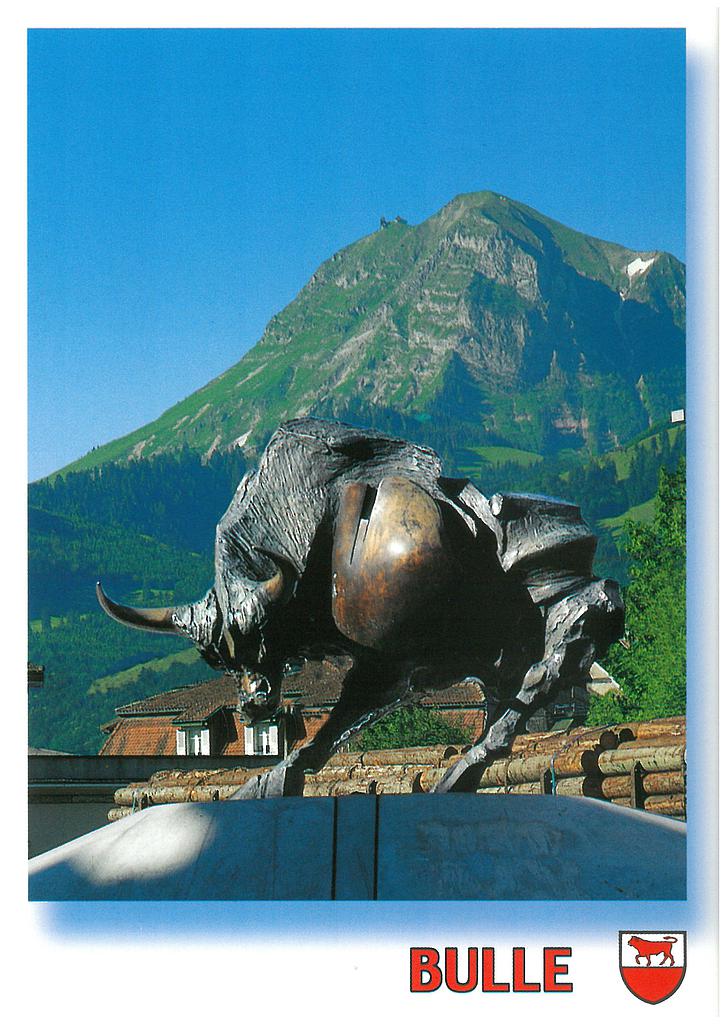 Postcards 03128 Bulle, Le Taureau + Moléson