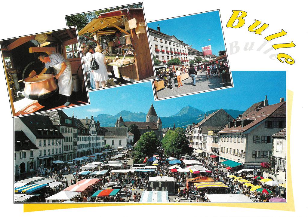 Postcards 11210 Bulle et son marché folklorique