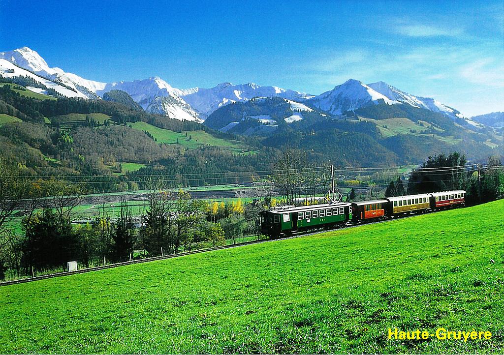 Postcards 03414  Haute-Gruyère train rétro