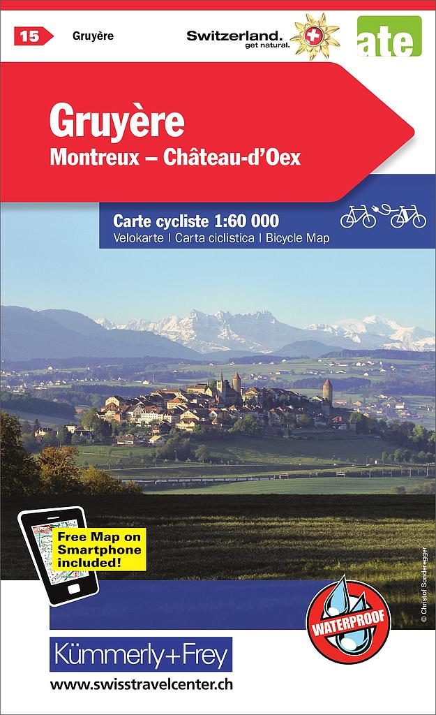 Carte cycliste 1:60'000 Gruyères VK15 