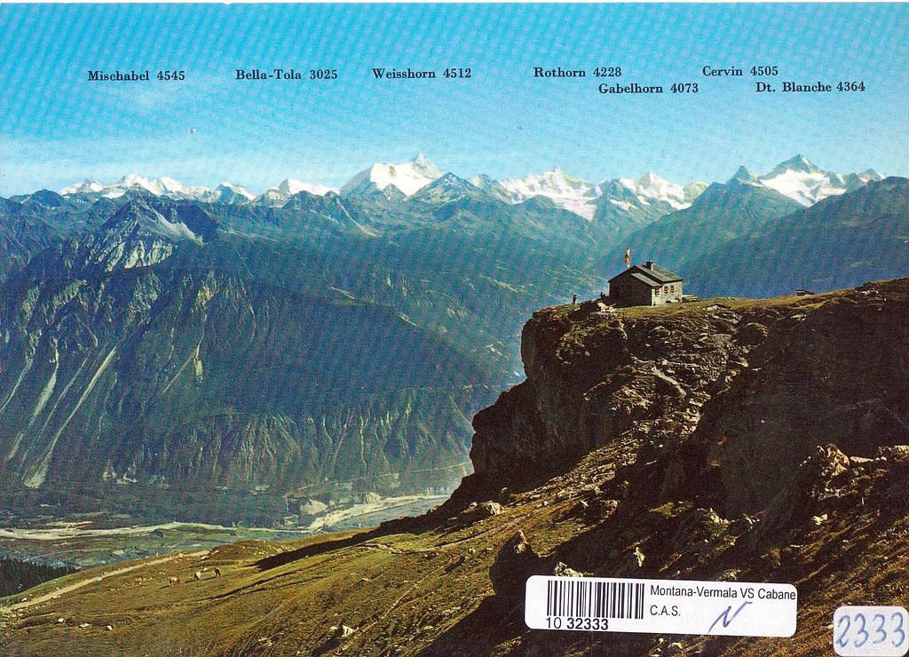 Postcards 32333 Crans-Montana, Vermala Cabane CAS