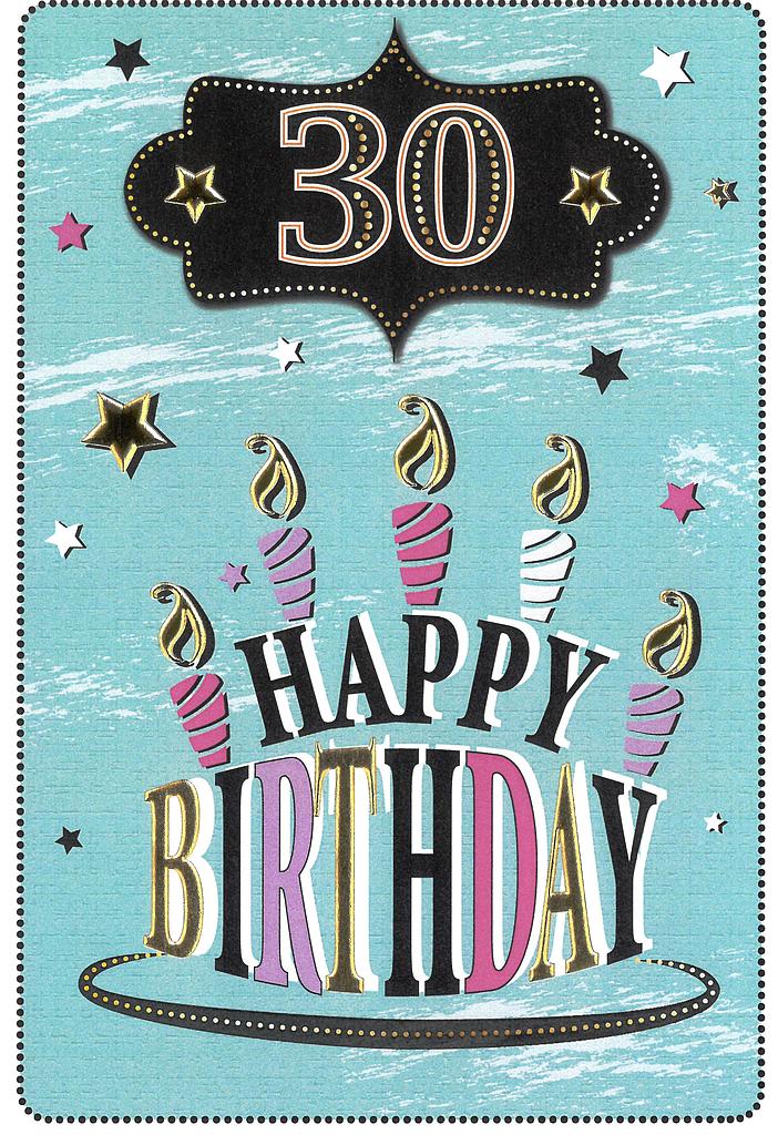 Carte Happy Birthday 30 ans