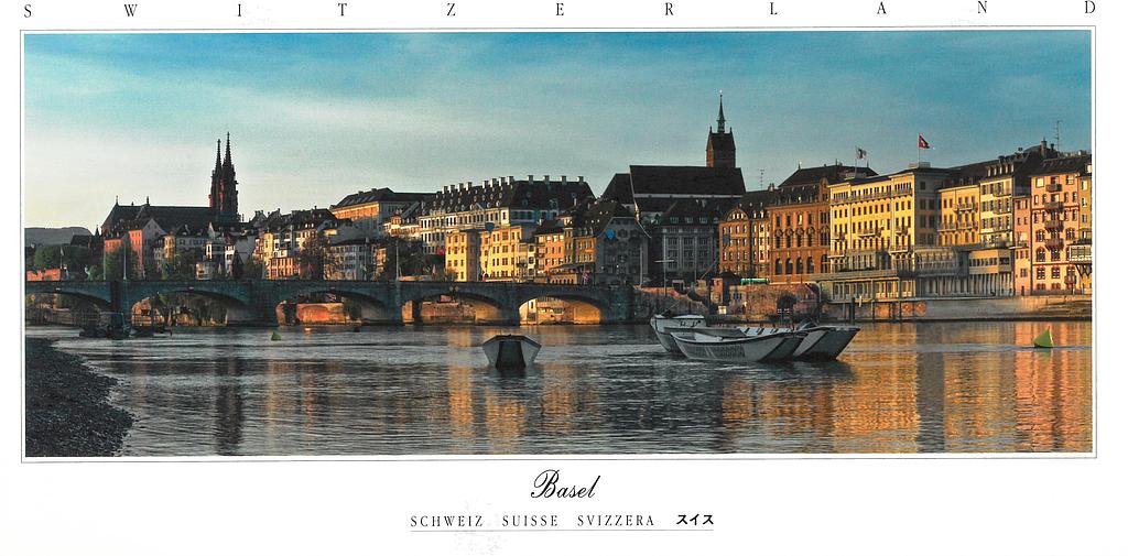 Postcards Pano 45496 Basel am Rhein