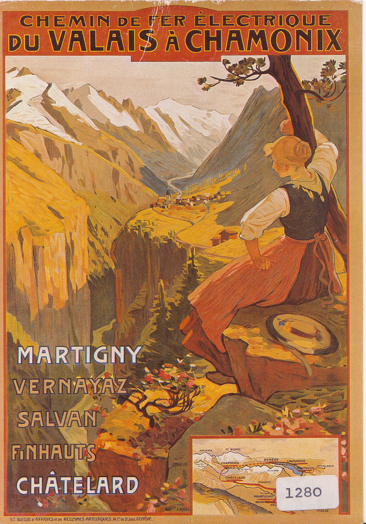 Postcards A6 Litho 01280 Martigny Vernayaz Salvan Finhauts Châtelard