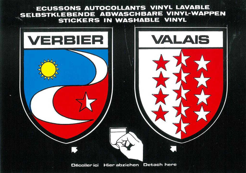 Postcards SK 225 Stickers VERBIER + Valais