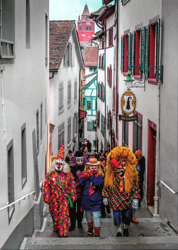 Postcards 29128w Basel, Fasnacht