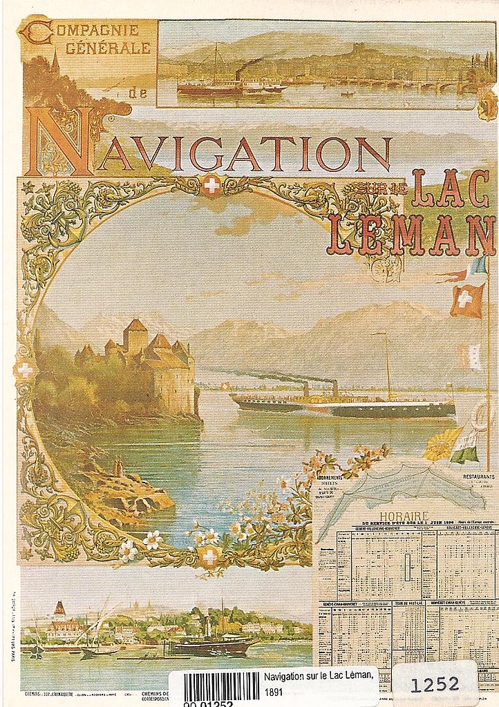 Postcards A6 Litho 01252  Affiche Navigation sur le Lac