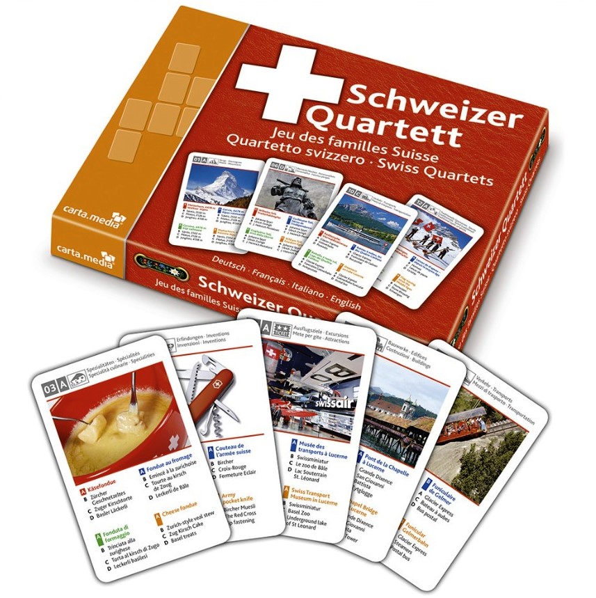 Jeu des familles "Schweizer Quartett" (F/D/I/E) [7360 0]