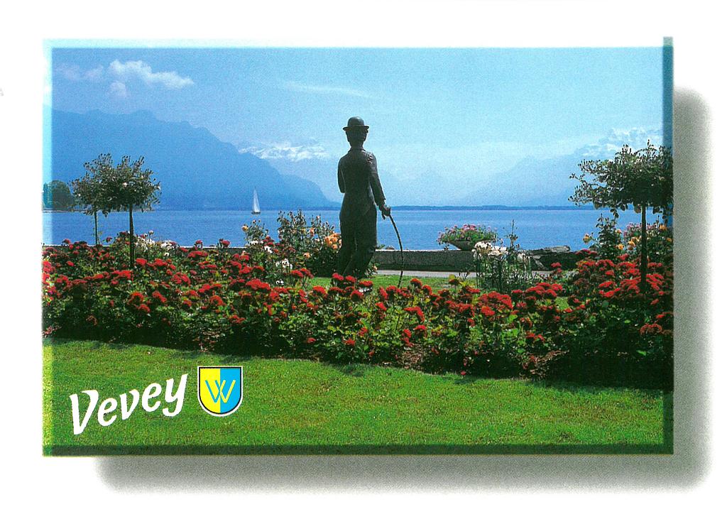 Postcards 17087 Vevey, statue Chaplin