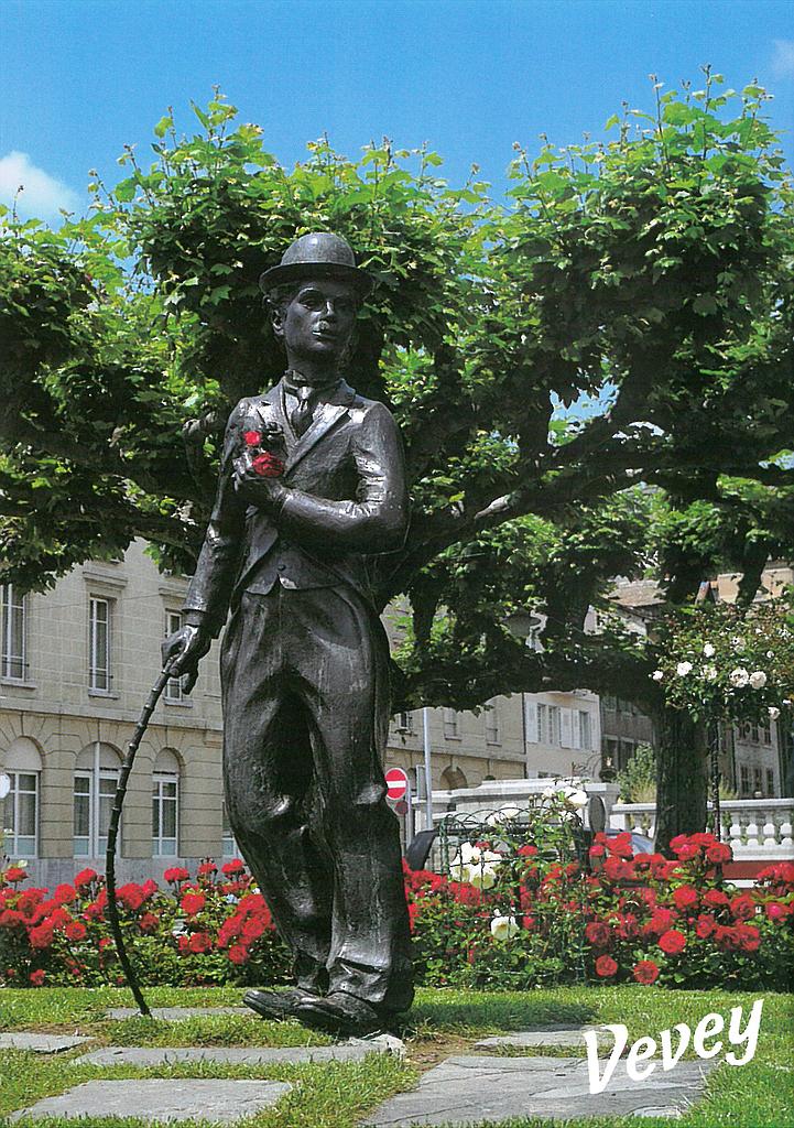 Postcards 17089 Vevey, statue Chaplin