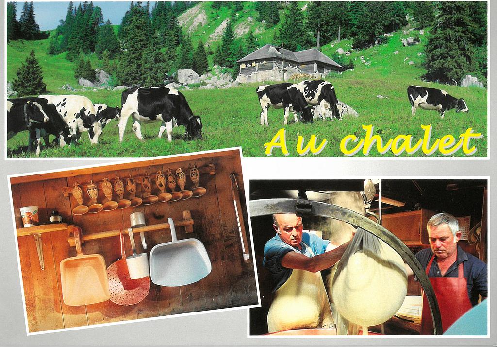 Postcards 00263 Fabrication du fromage au chalet